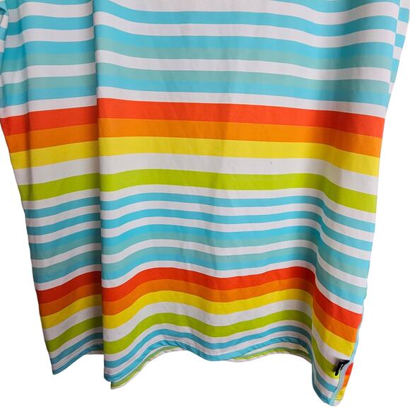 TomboyX Sunset Striped Swim Shirt Beach Vacation Size XL Quick Dry UPF 50 Island - Picture 3 of 6